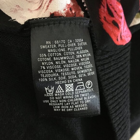 Anthropologie Moth Snapshot Floral Print Silk Knit Blend Blouse Size S/P - Picture 6 of 13